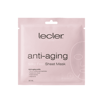 LECLER stangrinanti lakštinė veido kaukė ANTI-AGING, 1 vnt.