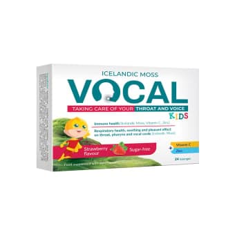 VOCAL KIDS, braškių skonio, 24 Pastilės