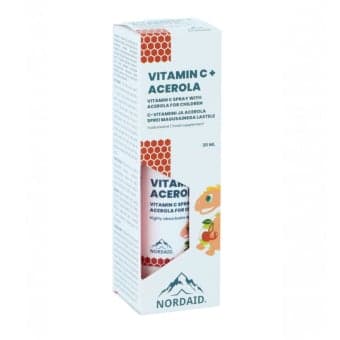 NORDAID purškiamas vitaminas C + acerola vaikams, 30 ml