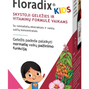 FLORADIX skystosios geležies formulė vaikams nuo 3 m., 250 ml+matavimo indelis