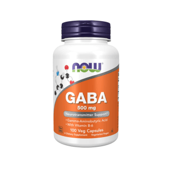 NOW GABA 500 mg, 100 kapsulių