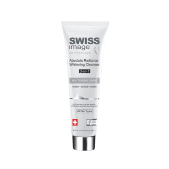 SWISS IMAGE veido odą skaistinanti ir šviesinanti  priemonė 3 IN 1: veido prausiklis, veido šveitiklis ir veido kaukė WHITENING CARE, 100 ml