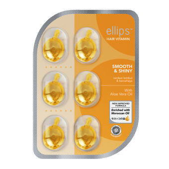 ELLIPS tepami vitaminai plaukams apimčiai suteikti SMOOTH & SHINY, 6 ml