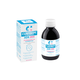 ADS 205 EU skalavimo skystis su 0.05 % CHX+fluoras 200ml Curasept, 200 ml