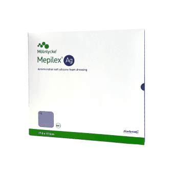 MEPILEX AG antimikrobinis tvarstis, 17,5 x 17,5 cm, 5 vnt.
