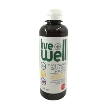 LIVE WELL citrinų skonio žuvų taukai, 250 ml