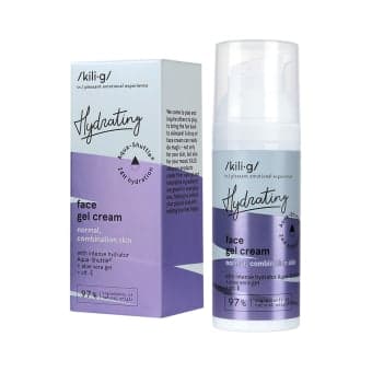 KILIG intensyviai drėkinantis gelinis kremas normaliai, mišriai veido odai HYDRATING, 50 ml