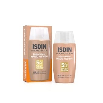ISDIN apsauginė veido emulsija FUSION WATER MAGIC COLOR MEDIUM, SPF 50, 50 ml