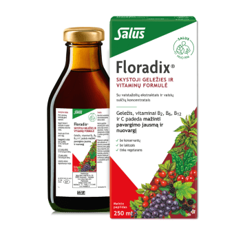 FLORADIX skystosios geležies formulė, 250 ml+matavimo indelis