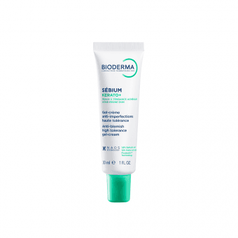 BIODERMA aukštos tolerancijos gelis-kremas nuo spuogų į aknę linkusiai odai Sébium Kerato+, 30 ml