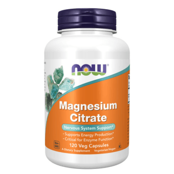 NOW Magnesium Citrate, 120 kapsulių