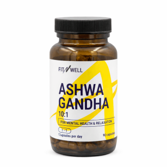 FITNWELL Ashwagandha 500mg 90 caps, 90 kapsulių
