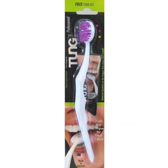 TUNG, liežuvio šepetėlis su gelio mėginiu (1,25 g), 1 vnt.