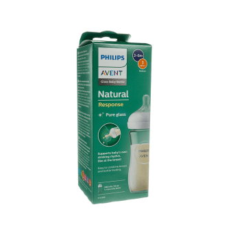 PHILIPS AVENT stiklinis buteliukas NATURAL RESPONSE 240 ml, SCY933/01, 240 ml