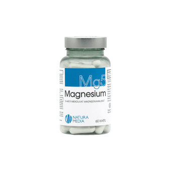 NATURA MEDIA maisto papildas Mg5 MAGNESIUM, 125 mg, 60 kapsulių