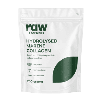RAW POWDERS, Hidrolizuotas jūrinis kolagenas 10 000 mg, 250 g