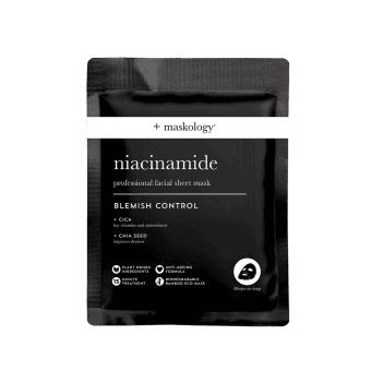 MASKOLOGY lakštinė veido kaukė su niacinamidu, 22 ml