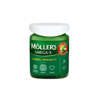 MÖLLER'S DOBBEL IMMUNITY, vanilės skonio, 90 kapsulių
