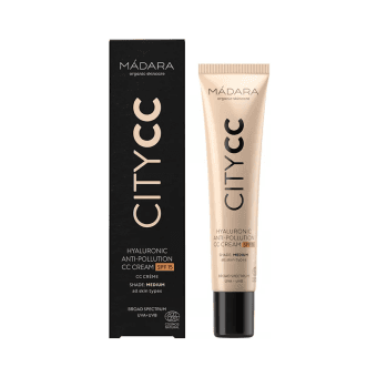 MADARA nuo aplinkos taršos apsaugantis kremas CITY CC, SPF 15, šviesi spalva, 40 ml