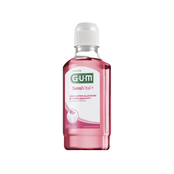 G.U.M burnos skalavimo skystis jautriems dantims SENSIVITAL+, mėtų skonio, 300 ml