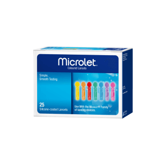 Contour adata-lancetas Microlet, 25 vnt.