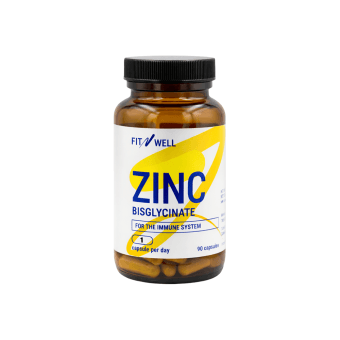 FITNWELL Zinc bisglycinate, 90 kapsulių