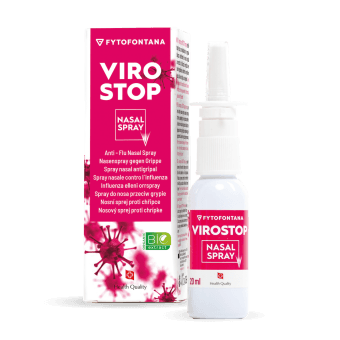 FYTOFONTANA VIROSTOP nosies purškalas, skirtas apsaugai nuo gripo ir kitų virusų, sukeliančių viršutinių kvėpavimo takų uždegimus, 20 ml