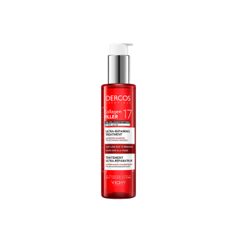 VICHY intensyvaus poveikio koncentratas prieš šampūną - dėl lūžinėjimo, slenkantiems plaukams DERCOS COLLAGEN 17 FILLER, 150 ml