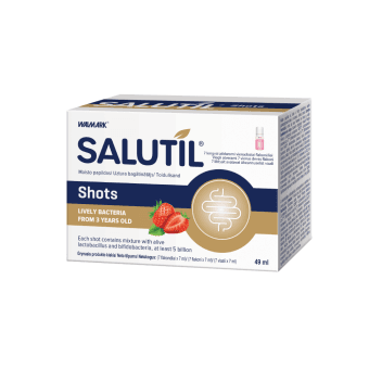 SALUTIL SHOTS (5 mlrd. Gyvybingųjų bakterijų), braškių skonio, 7 buteliukai