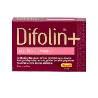 DIFOLIN +, 30 kapsulių
