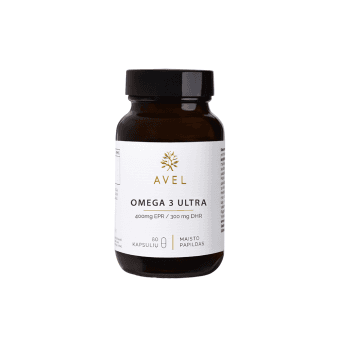 AVEL OMEGA 3 ULTRA400 MG EPR/ 300MG DHR, 80 kapsulių