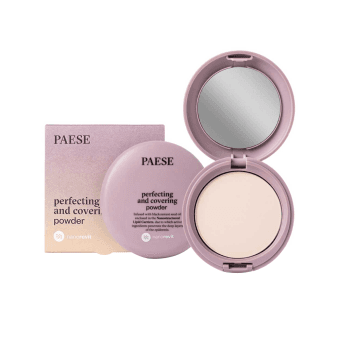 PAESE kompaktinė pudra PERFECTING AND COVERING, NANOREVIT, spalva 01N, 9 g