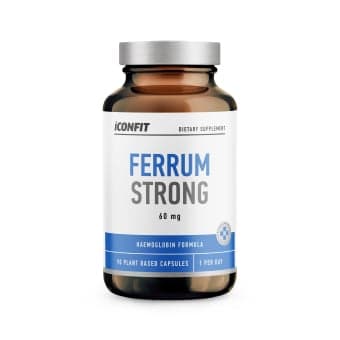 ICONFIT Geležies bisglicinatas 60 mg, su vitaminu C, 90 kapsulių