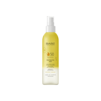 BABÉ SUN dvifazė apsauginė dulksna veidui, kūnui ir plaukams SPF50, 150 ml