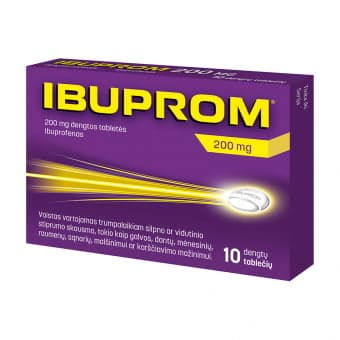 IBUPROM, 200mg, dengtos tabletės, N10