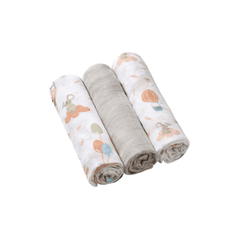 BabyOno vystyklai bambukiniai 3 vnt pilki, 3 vnt.