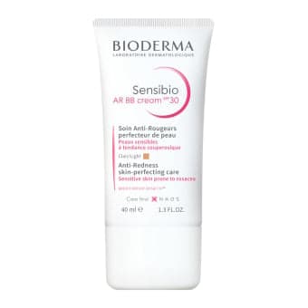 BIODERMA raminantis ir drėkinantis raustančios veido odos kremas su spalva SENSIBIO AR BB, SPF30, 40 ml