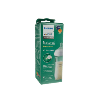 PHILIPS AVENT stiklinis buteliukas NATURAL RESPONSE 240 ml, SCY933/01, 240 ml