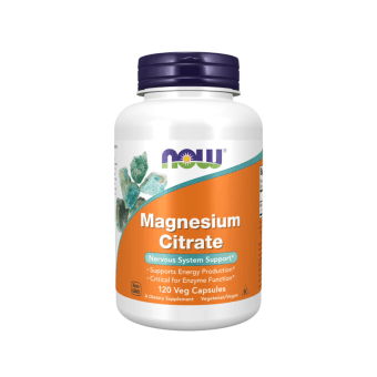NOW Magnesium Citrate, 120 kapsulių