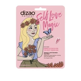 DIZAO lakštinė veido kaukė su vitaminu C SELF LOVE MAGIC, 25 g