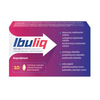 IBULIQ, 400 mg, minkštosios kapsulės, minkštosios kapsulės, N10