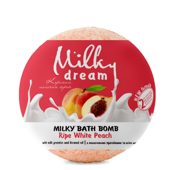 MILKY DREAM, Vonios burbulas Milky Baltas persikas, 100 g