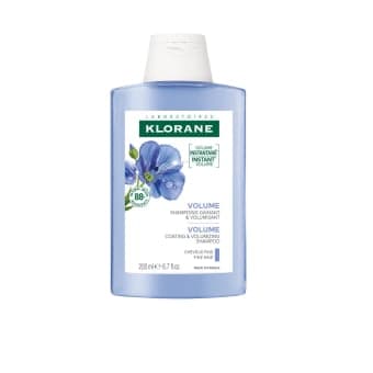 KLORANE šampūnas suteikiantis plaukams purumo, su linų pluošto ekstraktu, 200 ml