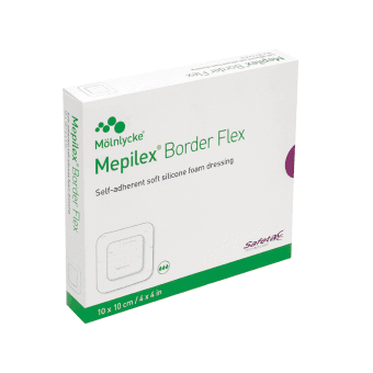 MEPILEX silikoninis tvarstis BORDER FLEX, 10 x 10 cm, 5 vnt.