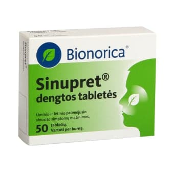 SINUPRET, dengtos tabletės, N50