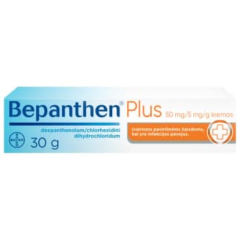 BEPANTHEN PLUS, 50 mg/5 mg/g, 30 g, Kremas, N1