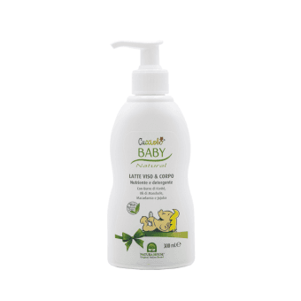 NATURA HOUSE maitinamasis veido ir kūno pienelis vaikams su sviestmedžių sviestu CUCCIOLO, 300 ml