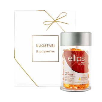 ELLIPS tepami vitaminai intensyviam plaukų maitinimui HAIR VITALITY, su dovanų dėžute, 50 vnt.