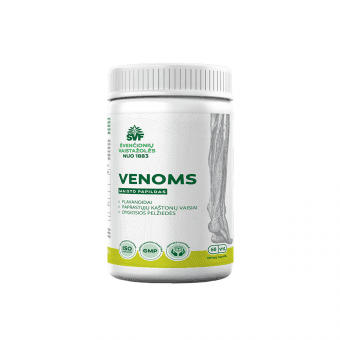 ŠVENČIONIŲ VAISTOŽOLĖS, VENOMS, 60 kapsulių