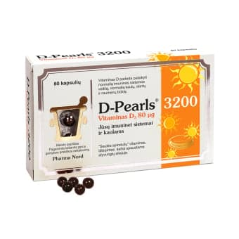 D-PEARLS 3200 vitaminas D3, 80 mcg, 80 kapsulių